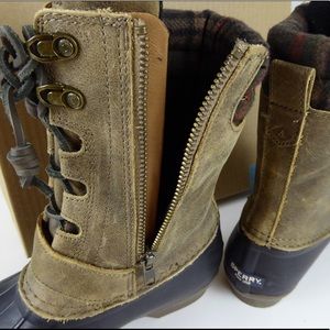 sperry duck boots with side zipper